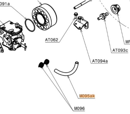 M095ak | Pipe Pressure 115 mm with Fixing Clamp Ø 10.5 mm and Double Wire Spring - Image 3