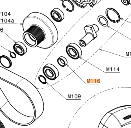 M116 Steel Bearing Spacer | Moster 185 - Image 2