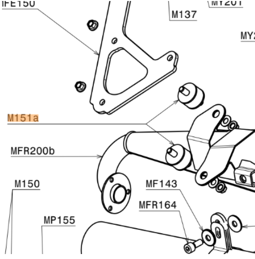 M151a | Antivibration Mount with Nuts | Moster 185 - Image 2