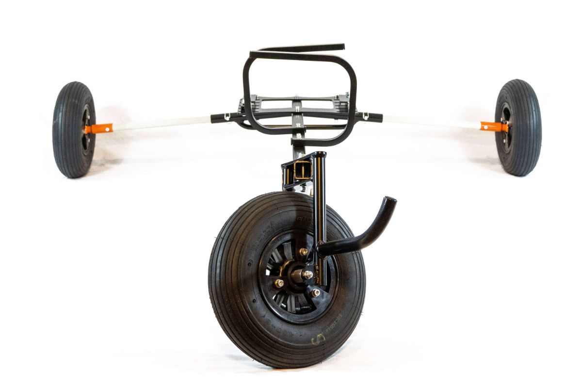 The Basik Standard trike, showcasing its streamlined and efficient design for paramotor enthusiasts.