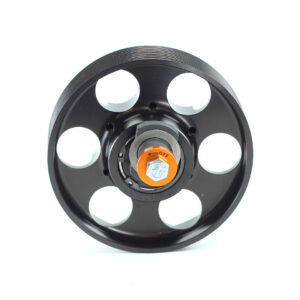 M113c | Pulley Ø 130 mm 15 grooves assembled with Eccentric and Bearings, black