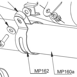 M140 | Silencer steel bracket with Rubber spacer