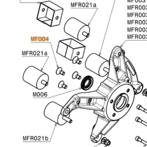 MF004 | Titanium bolt 8 x 16 mm Tsei DIN 7991 (Set of 4)
