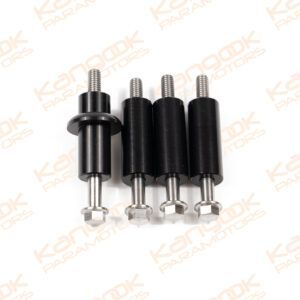 MF046k | Aluminum spacers orange with Titanium dedicated Bolts 6 x 63 mm (Set of 4)