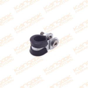 MF180 | Pipe retaining clip 08/12 mm, Titanium bolt 4 x 20 mm Tsei and Nut M4