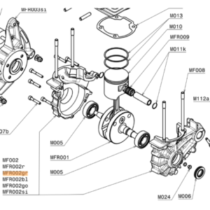 MFR002gr | Engine carter block, Ergal 7075, green