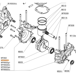 MFR002r | Engine carter block, Ergal 7075, red