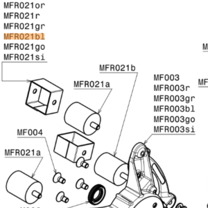 MFR021bl | Security band Ø 40mm with embroidered logo (Set of 2), blue