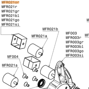 MFR021or | Security band Ø 40mm with embroidered logo (Set of 2), orange