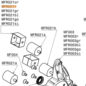 MFR021r | Security band Ø 40mm with embroidered logo (Set of 2), red