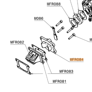 MFR084 | Carburetor flange Factory-R, black (Internal pulse circuit)
