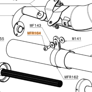MFR164 | Titanium bolt 8 x 25 mm Tcei DIN 913