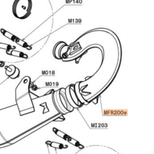 MFR200e | Exhaust chromed Factory-R (initial part) with EGT probe preset MY25