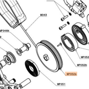 MP052a | Plastic pulley with assembled Easy start spring with spring locking Screw and Rope MY25