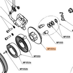MP054a | Plastic hook housing with self-lubricating sliding bushing and specific assembly tool MY25