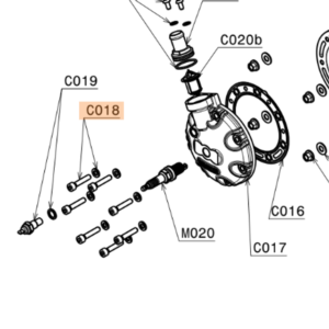 C018 | Bolt 6 x 30 mm Tcei DIN 912 and Washer Ø 6 x 12 mm DIN 125A (Set of 10)