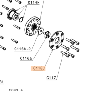 C118 | Flange propeller, orange