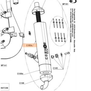C160a | Aluminium pipe silencer length 350mm MY25